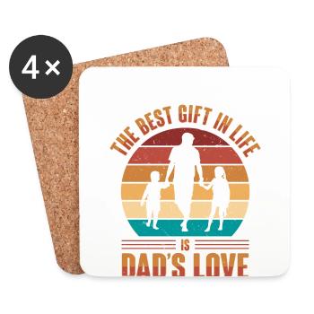 Best dad ever. Paternity-daddy-dad, - Coasters (set of 4) - white - Front