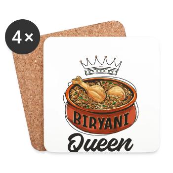 Indian Food Foodies, Biryani, Lovers, - Coasters (set of 4) - white - Front