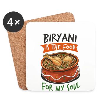 Indisches Essen Feinschmecker, Biryani, Liebhaber, - Untersetzer (4er-Set) - Weiß - Vorne