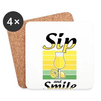 Italian Limoncello Lover Lemon Liqueur - Coasters (set of 4) - white - Front