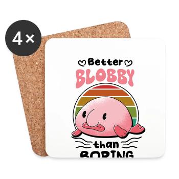 Marine Biologist Deep Sea Fish Blob Fish Ocean - Coasters (set of 4) - white - Front