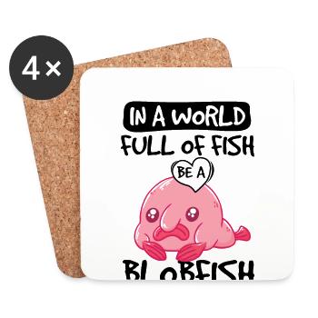 Marine Biologist Deep Sea Fish Blob Fish Ocean - Coasters (set of 4) - white - Front