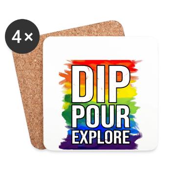 Painter Canvas Liquid Painting Art Paint - Coasters (set of 4) - white - Front