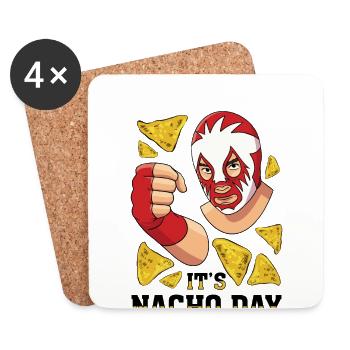 Lutte mexicaine lucha libre mask - Dessous de verre (lot de 4) - blanc - Devant