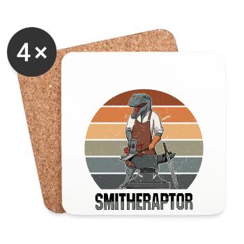 Forging Forging Metalworker Dino - Coasters (set of 4) - white - Front