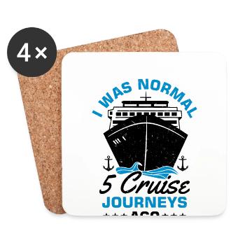 Capitaine de navire de croisière Anchor Cruise Director - Dessous de verre (lot de 4) - blanc - Devant