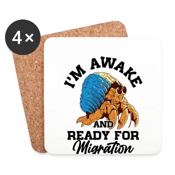 Seafood, Seafood, Mussels, Hermit Crab - Coasters (set of 4) - white - Front