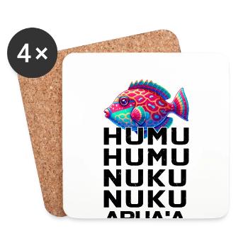 Humuhumunukunukuapua'a Hawaiian - Coasters (set of 4) - white - Front