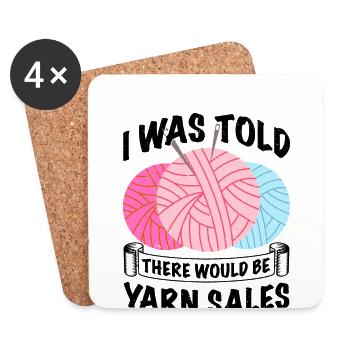 Elegant Sewing Art Design for Enthusiastic Tailors - Coasters (set of 4) - white - Front