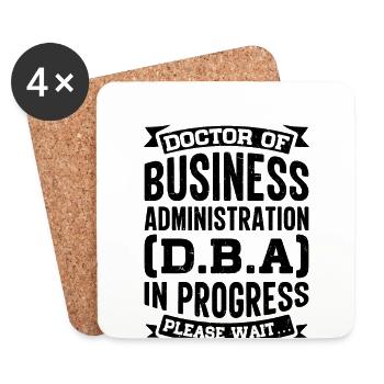 Business Administration Business Administration Office - Coasters (set of 4) - white - Front