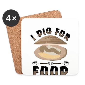 Mussels Seafood - Coasters (set of 4) - white - Front