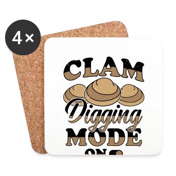 Mussels Seafood - Coasters (set of 4) - white - Front