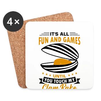 Mussels Seafood - Coasters (set of 4) - white - Front
