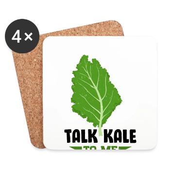 Grünkohl Vegetarier Veganismus - Untersetzer (4er-Set) - Weiß - Vorne
