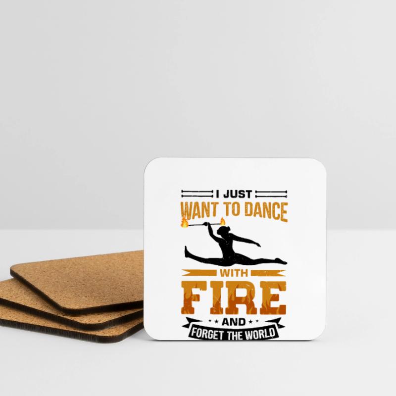 Bâton de feu Danse du feu Danseur de feu Danseur de feu Dessous de verre (lot de 4)