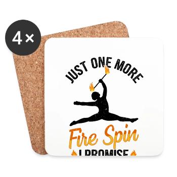 Fire Baton Fire Dance Fire Dancer Fire Dancer - Coasters (set of 4) - white - Front