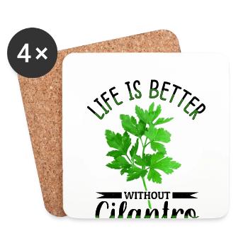 Anti coriander - Coasters (set of 4) - white - Front