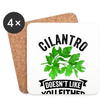 Anti coriander - Coasters (set of 4) - white - Front