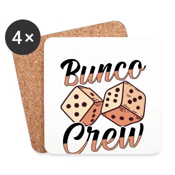 Soirée de jeu Bunco Squad Bunco Dice Bunco - Dessous de verre (lot de 4) - blanc - Devant