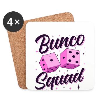 Soirée de jeu Bunco Squad Bunco Dice Bunco - Dessous de verre (lot de 4) - blanc - Devant