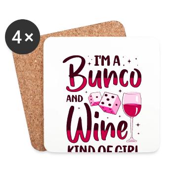 Soirée de jeu Bunco Squad Bunco Dice Bunco - Dessous de verre (lot de 4) - blanc - Devant