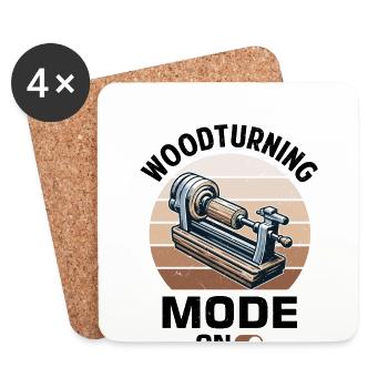 Turner Wood Turning Lathe - Coasters (set of 4) - white - Front