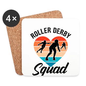 Funny Roller Skate Saying - Coasters (set of 4) - white - Front