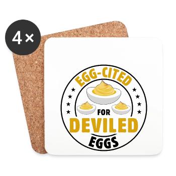 Devil's Egg Spell - Coasters (set of 4) - white - Front