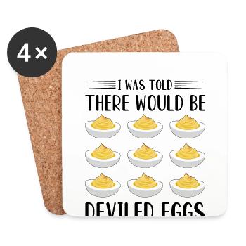 Devil's Egg Spell - Coasters (set of 4) - white - Front