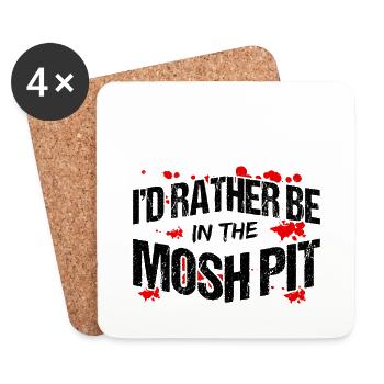 Heavy Metal Trash Metal Metalhead Music - Coasters (set of 4) - white - Front