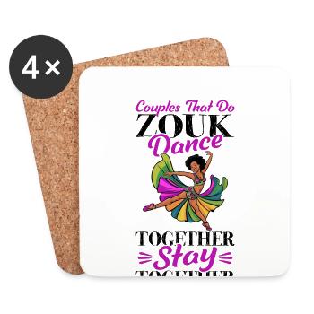 Funny Zouk Dancer Saying - Coasters (set of 4) - white - Front