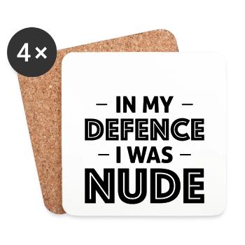 Nudism Saying - Coasters (set of 4) - white - Front
