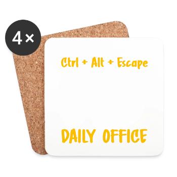 Office Humor - Coasters (set of 4) - white - Front