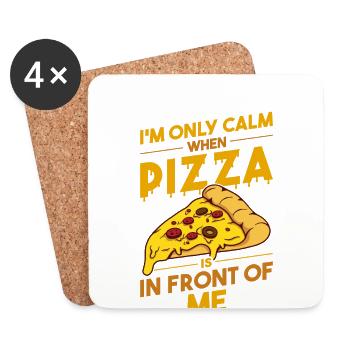 Funny pizza saying - Coasters (set of 4) - white - Front