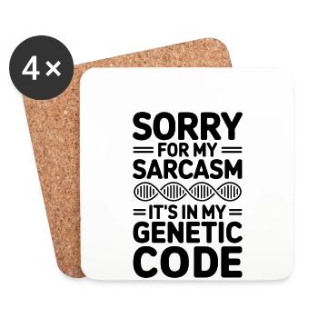 Sarcasm Genes DNA Genetics - Coasters (set of 4) - white - Front