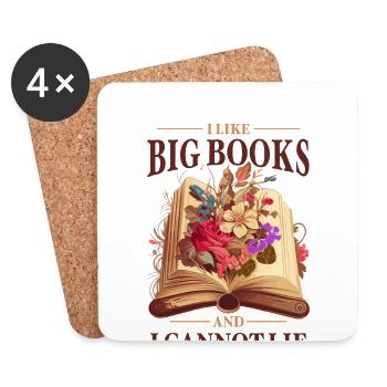 Livre de lecture Merch Booktok Livre cadeau livresque - Dessous de verre (lot de 4) - blanc - Devant