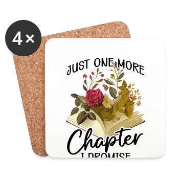 Livre de lecture Merch Booktok Livre cadeau livresque - Dessous de verre (lot de 4) - blanc - Devant