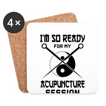 Acupuncturist Gifts Design Chinese Medicine - Coasters (set of 4) - white - Front
