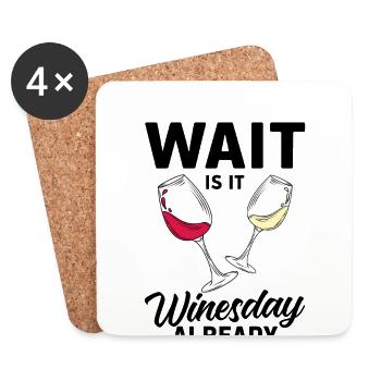 Vin Vin Rouge - Dessous de verre (lot de 4) - blanc - Devant