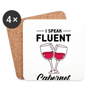 Wein Rotwein - Untersetzer (4er-Set) - Weiß - Vorne