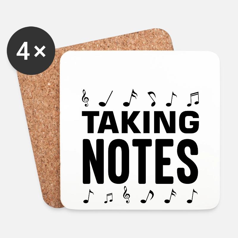 Musikalisches Design Notizen Machen - Untersetzer (4er-Set) - Weiß
