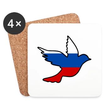 Russland - Untersetzer (4er-Set) - Weiß - Vorne