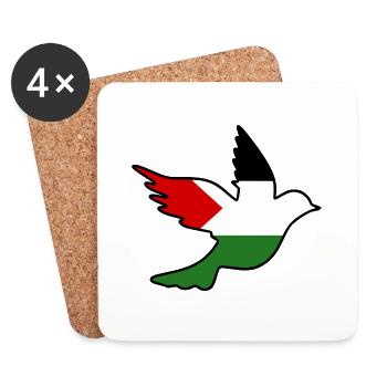 Palestine - Dessous de verre (lot de 4) - blanc - Devant