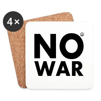 No war - Dessous de verre (lot de 4) - blanc - Devant