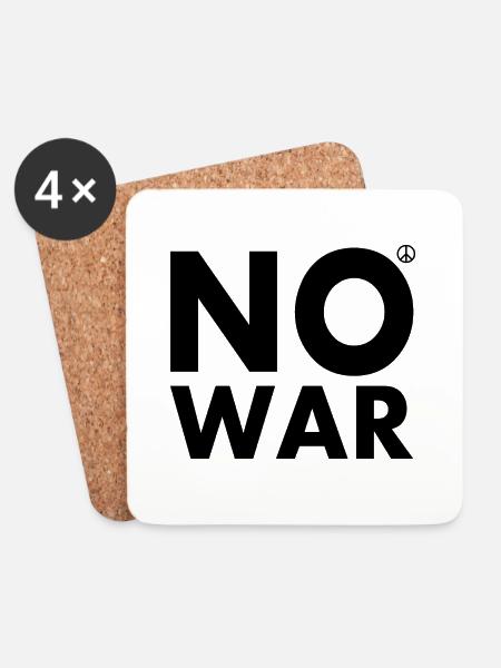 No war - Untersetzer (4er-Set) - Weiß