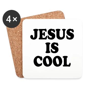 Jesus is cool - Coasters (set of 4) - white - Front