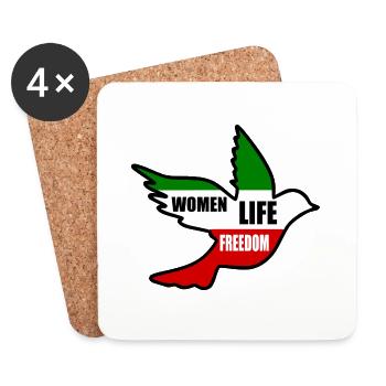 Women life freedom - Coasters (set of 4) - white - Front
