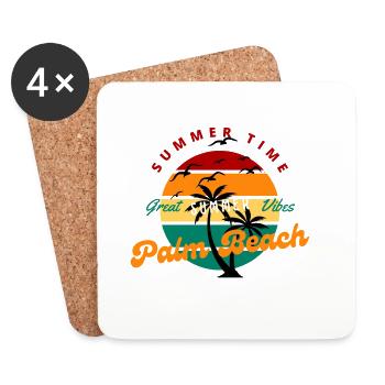 Great Summer - Coasters (set of 4) - white - Front