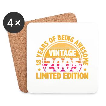 18 ans Millésime 2005 Edition Limitée 18. - Dessous de verre (lot de 4) - blanc - Devant