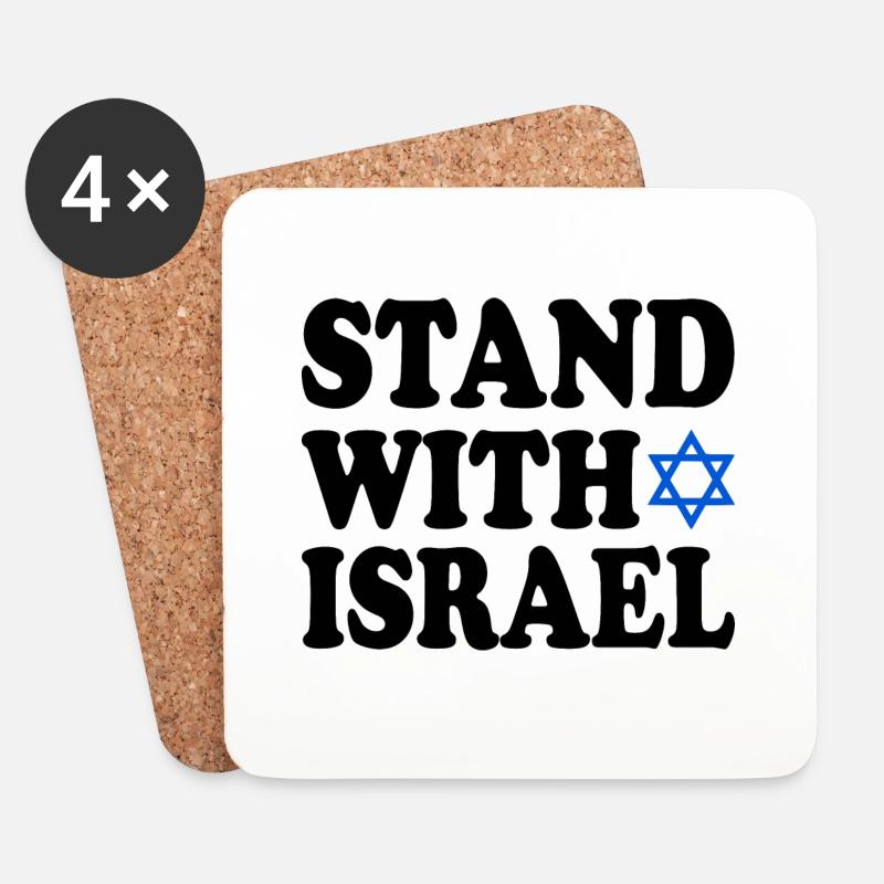 Stand with israel - Untersetzer (4er-Set) - Weiß